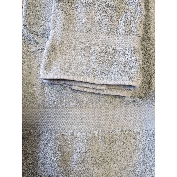 JC Penney Home Collection Masterpiece Green Bath & Hand Towel Set Vtg No Tags - Picture 2 of 7